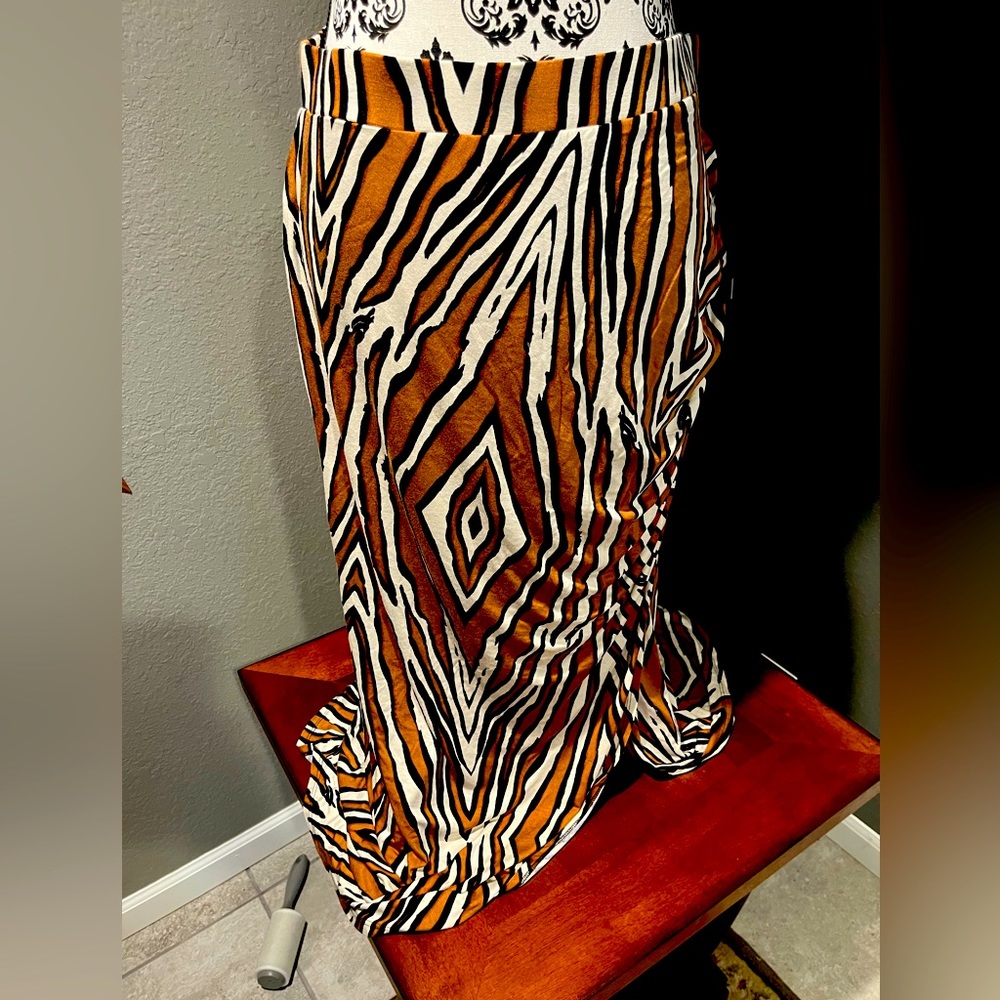 Tribal Print Maxi Skirt.